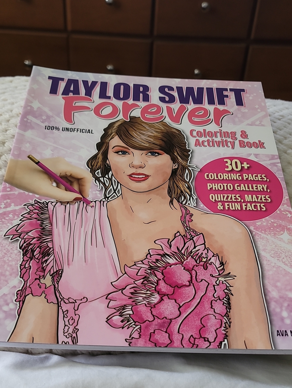 Designers Originals Pink and Purple Taylor-Themed Coloring Book Back Cover